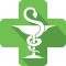 Icon of a pharmacy outpatient to illustrate health and care